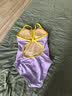 洲克女士连体三角专业竞速运动修身遮肚游泳衣125501151-1 香芋紫 L  实拍图