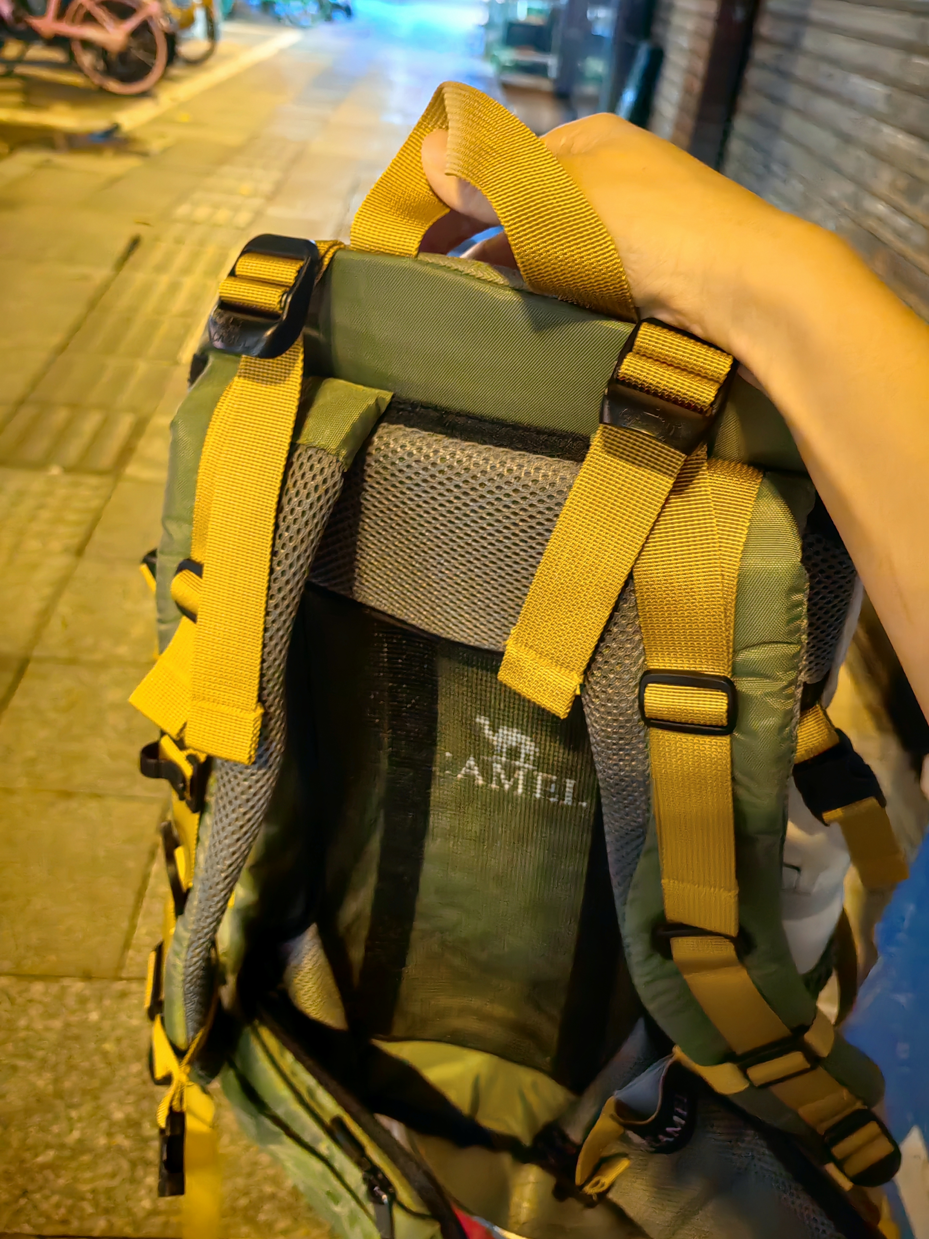 骆驼登山包户外专业背包男女运动双肩包旅游徒步防泼水爬山旅行书包 赠防雨罩,1F01018A，浅卡其 实拍图