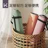 Keep瑜伽垫女士家用健身垫TPE防滑加宽183*80cm初学者垫子木槿紫6mm 实拍图