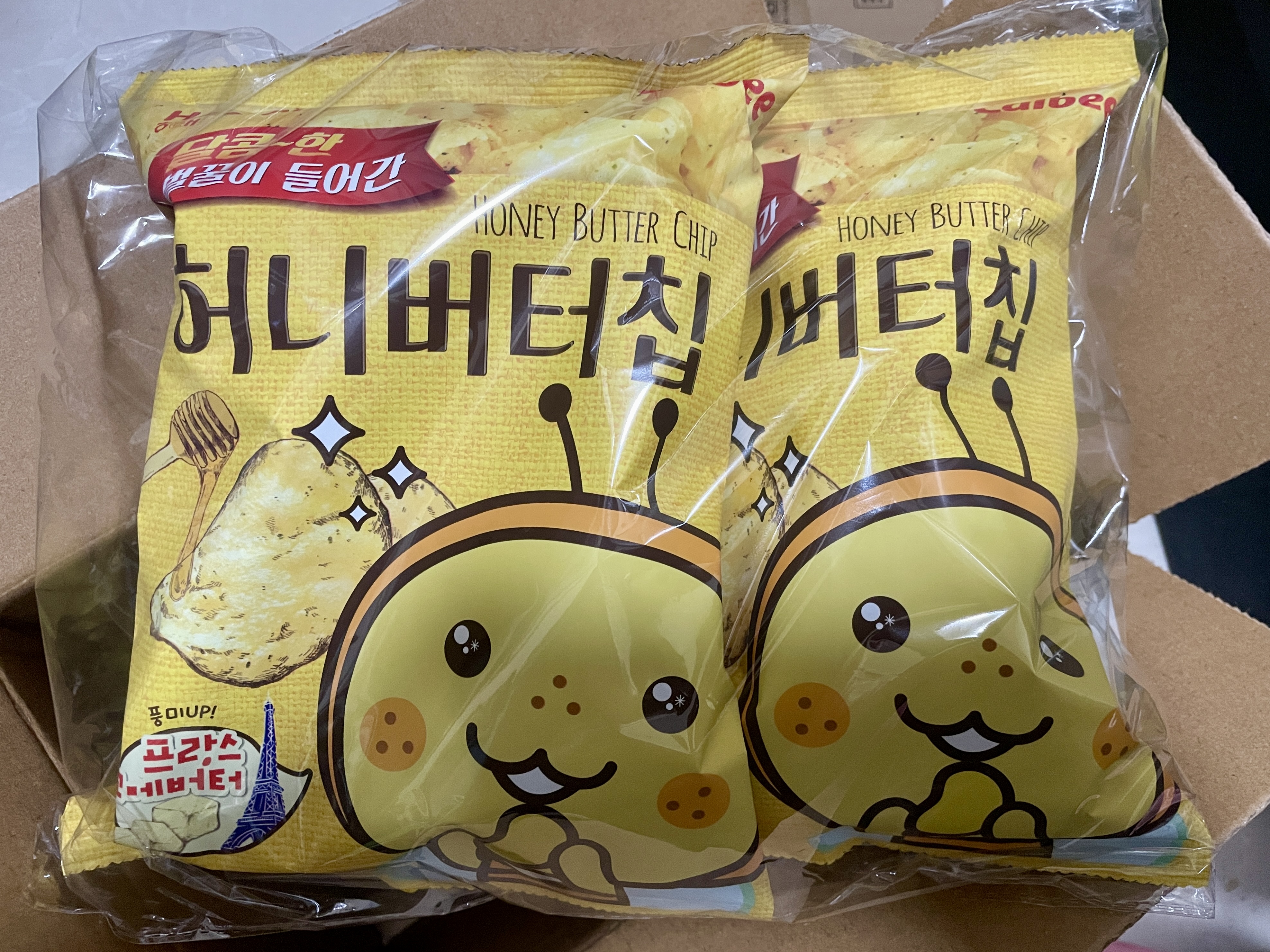 卡乐比（Calbee）薯片 蜂蜜黄油味 韩国进口 办公室解馋小吃休闲零食60g*2袋 实拍图