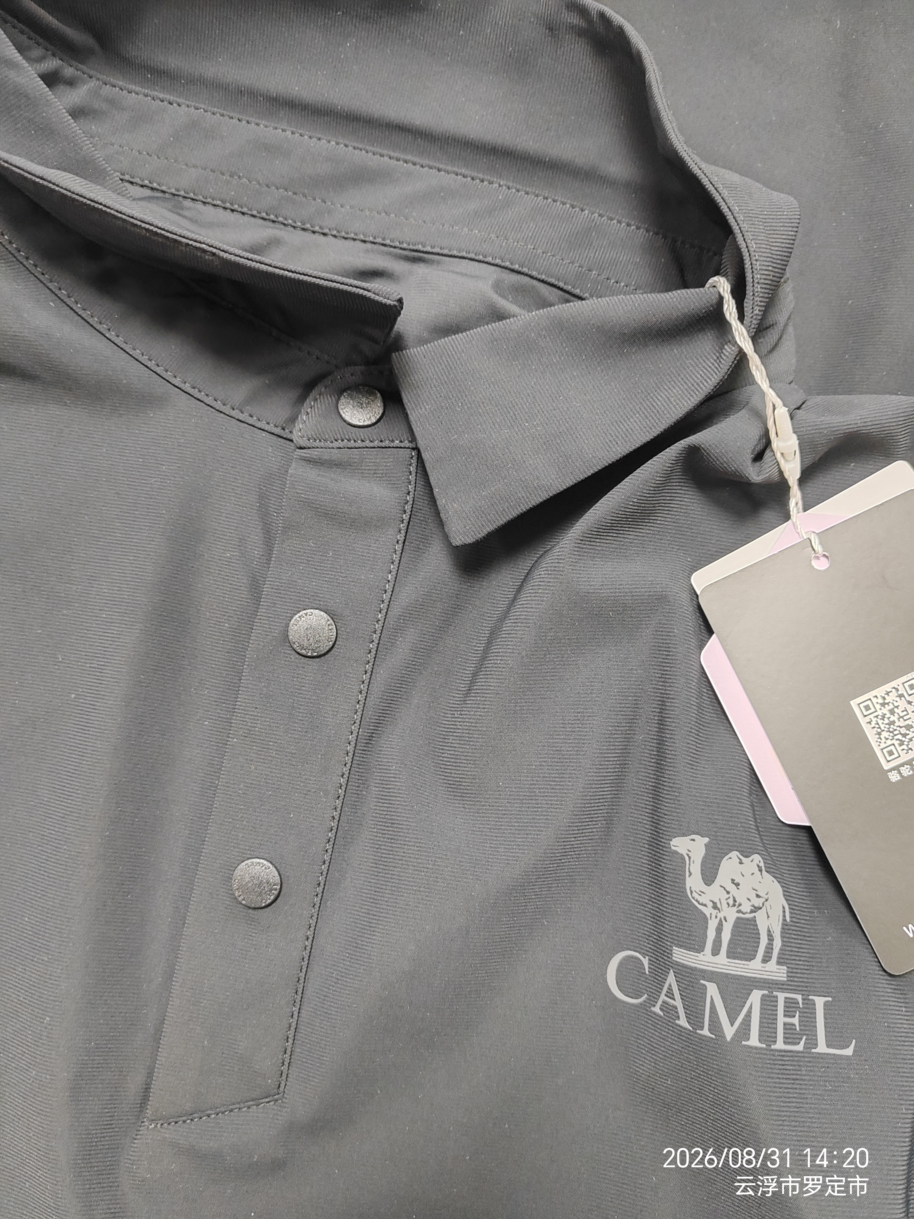 骆驼（CAMEL）户外速干T恤短袖翻领POLO衫原纱凉感抗皱透气吸汗运动休闲上衣 实拍图