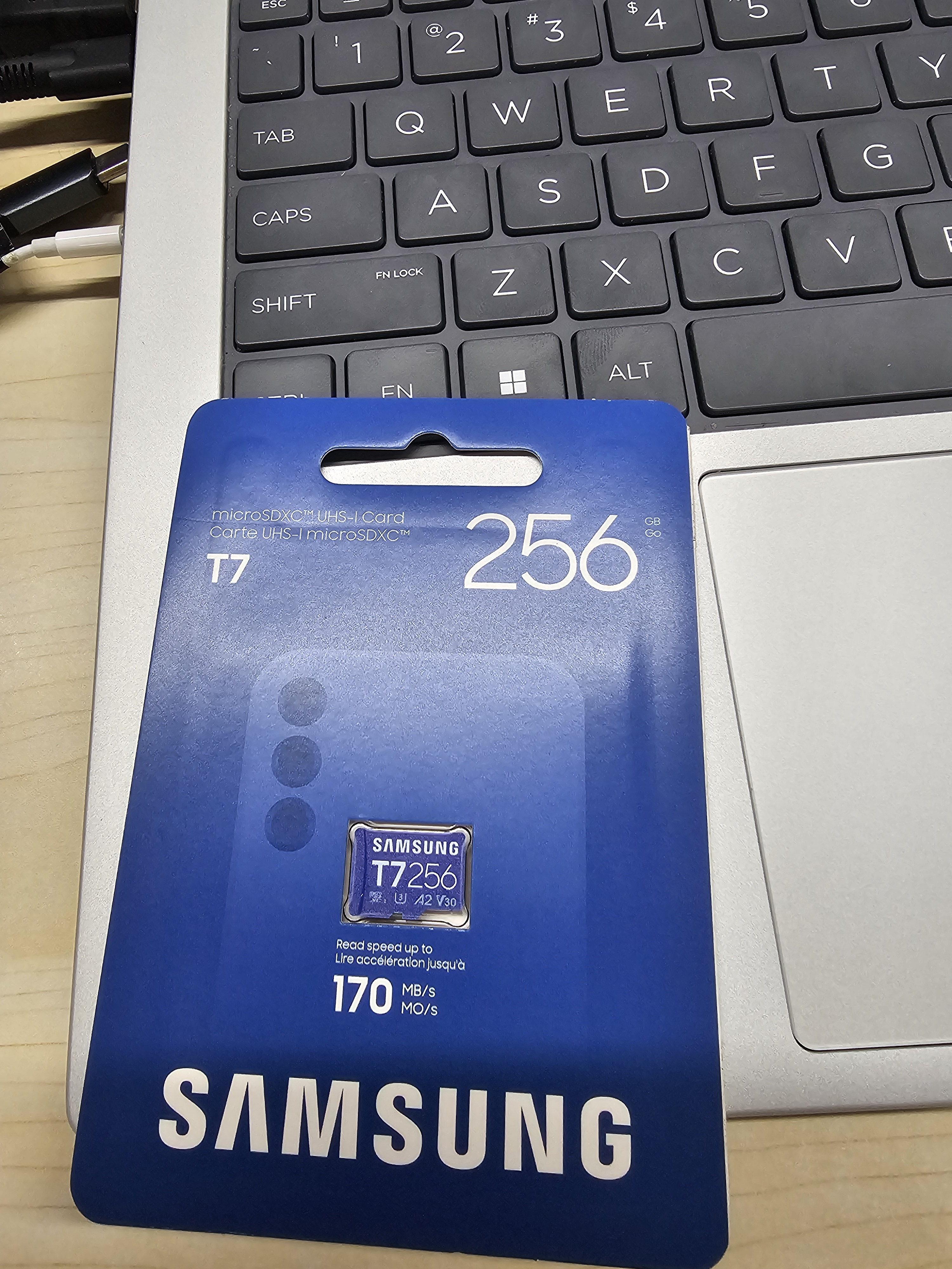 三星（SAMSUNG）256GB TF(MicroSD)存储卡T7 适配运动相机Pocket监控行车记录仪耐久卡 支持4K视频 读170MB/s 实拍图
