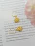 中国黄金（CHINA GOLD）黄金耳环女士足金国色牡丹耳坠花朵耳饰情人节生日礼物送老婆妈妈 【京速达】牡丹耳环 约1.1g 实拍图