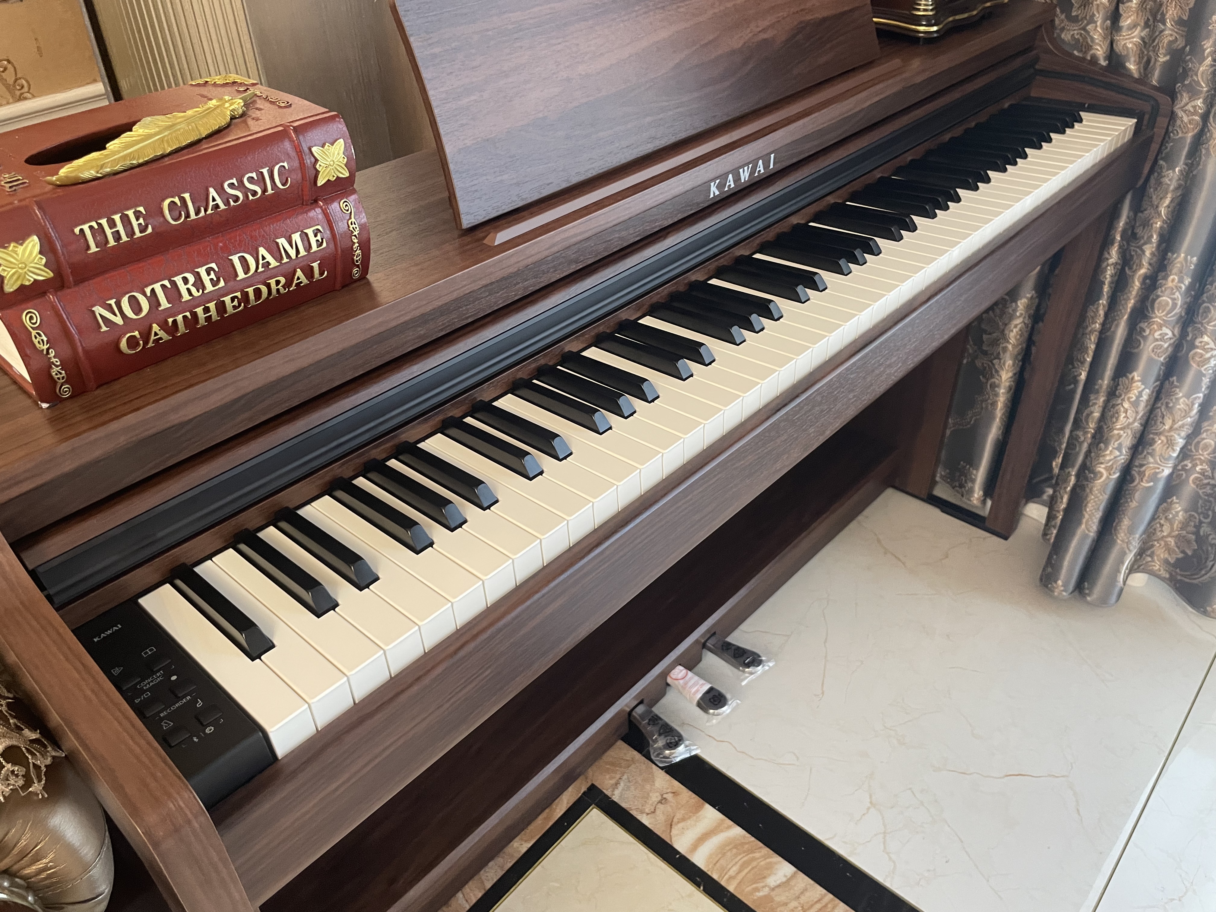 卡瓦依（KAWAI）【独家新品】CX302电钢琴胡桃木色88键重锤卡哇伊考级演奏进阶 实拍图
