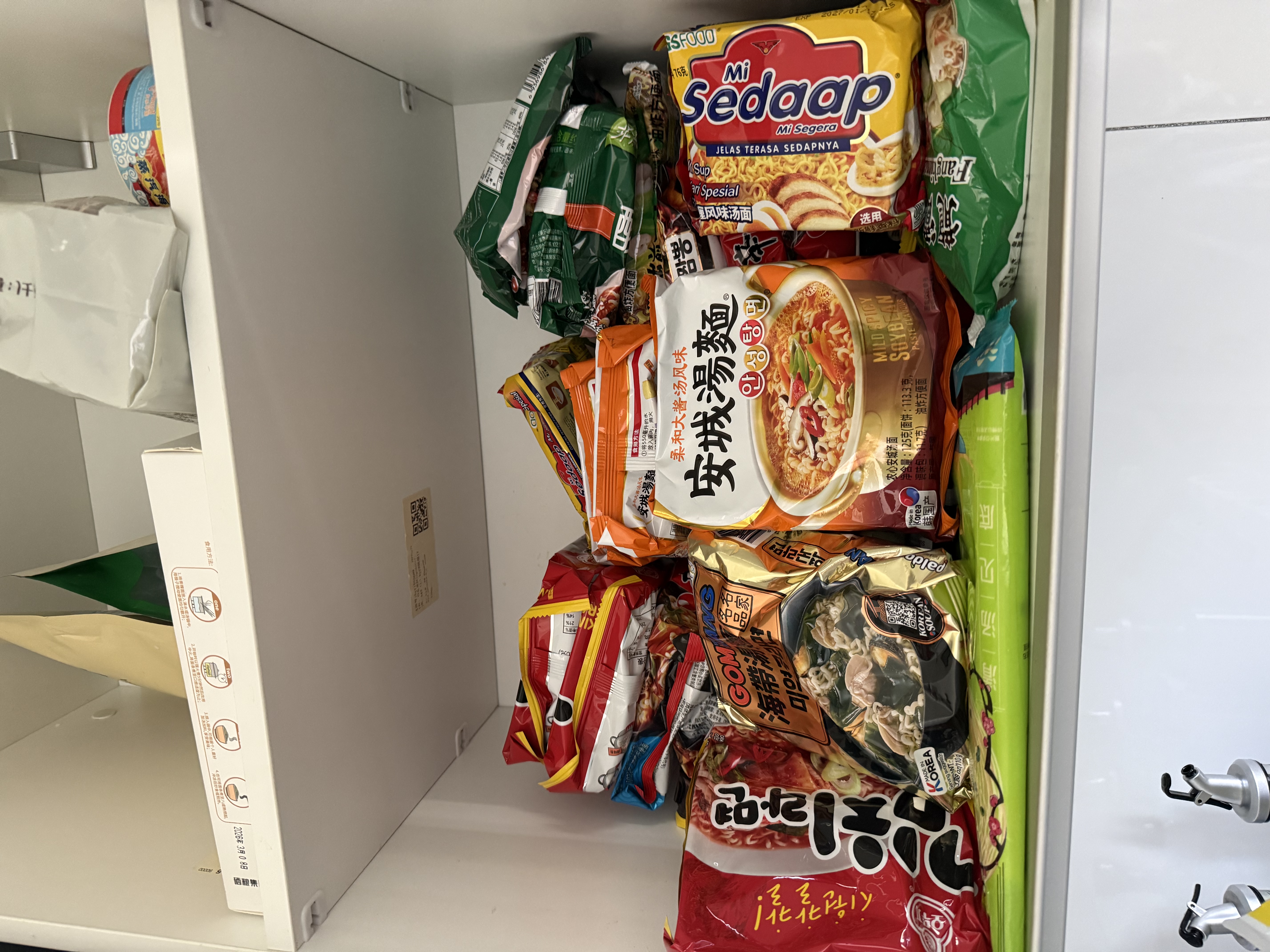 不倒翁韩国进口 辣白菜泡菜拉面120g*5袋 韩式拉面方便速食泡面 袋煮面 实拍图