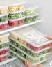 家の物语保鲜盒日本进口冰箱收纳盒食品级密封水果盒冷冻分装盒饺子收纳盒 升级计时真空【墨绿色】7L*4件套 实拍图