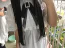 ROJITA日系清楚系蕾丝长裙女夏新品学院风斗篷式约会连衣裙(原1233424) 米白色 实拍图