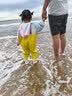 羚特赶海连体裤儿童玩水连体衣沙水服涉水服下水裤 - 柠檬黄  24 实拍图
