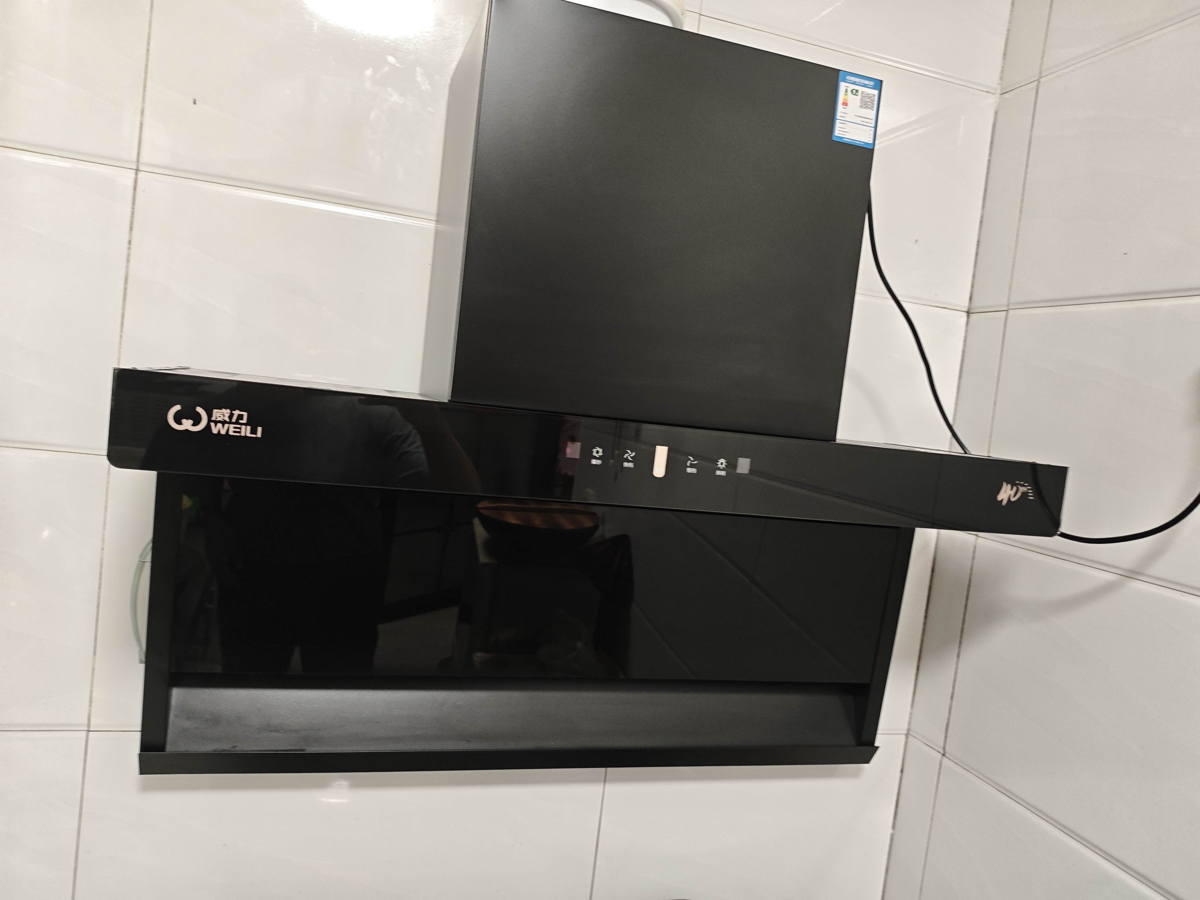 威力油烟机家用抽油烟机36m³大吸力变频1280Pa顶侧双吸油烟机一级能效免费安装出租屋烟机燃气灶套装 【臻选款】90cm挥手体感-25m³吸-自热清洗 -免费安装-全国联保 实拍图