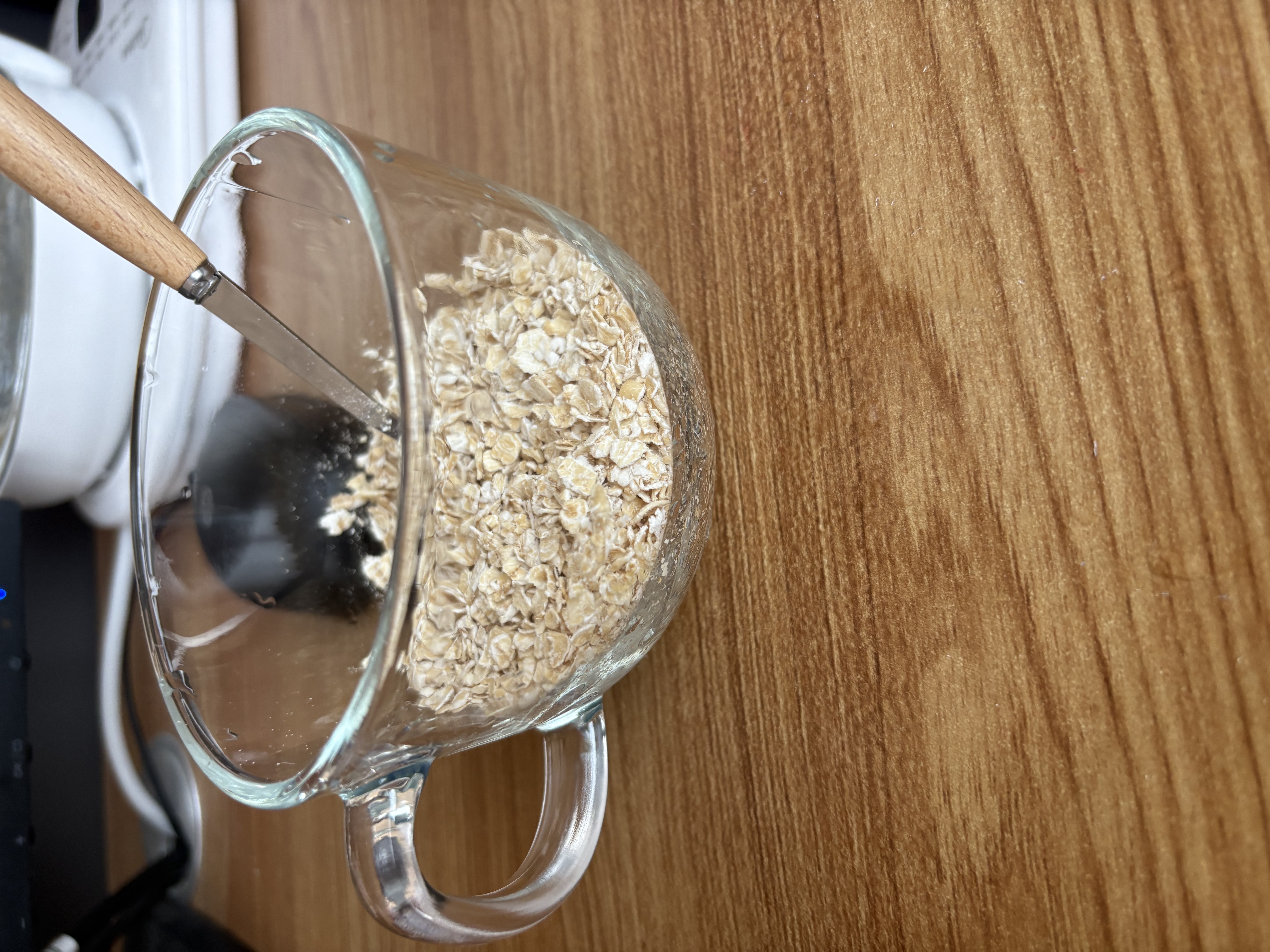 拜杰燕麦杯牛奶杯麦片碗耐热玻璃水果汁杯早餐杯+杯盖+勺450ml 实拍图