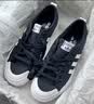 adidas NIZZA PLATFORM厚底增高运动帆布鞋女阿迪达斯三叶草 一号黑/白   37 实拍图