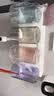 ecoco牙刷杯置物架 免打孔漱口杯牙刷架壁挂式浴室卫生间洗漱置物架 温馨四杯+挤牙膏器（黑色） 实拍图