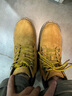森馬（Senma）高帮马丁靴系带时尚加绒保暖工装靴男靴 M619313602 咖喱黄 38码 实拍图