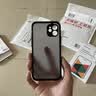 暴走 适用苹果12手机壳 iPhone12保护套 镜头全包防摔防指纹魔方硅胶直边撞色透明磨砂男女款 幻夜黑 实拍图