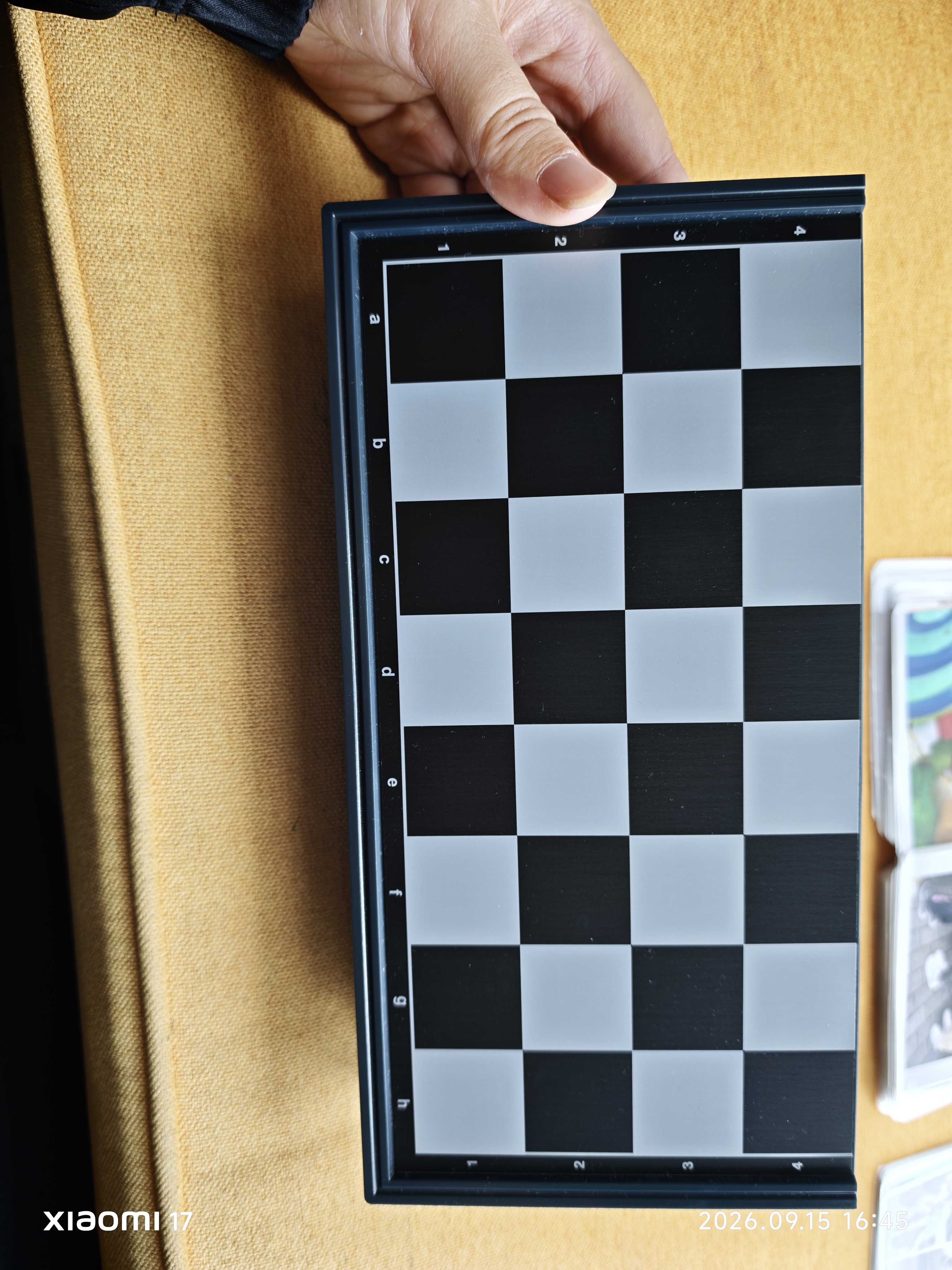 友邦（UB） 国际象棋黑白色磁性可折叠便携培训教学用棋露营(中号) 实拍图