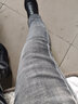 狮子聪  加绒牛仔裤女外穿弹力修身显瘦小脚加厚保暖带绒2025冬季新款 灰色灰绒九分(SJ-8836) 32 实拍图
