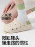 朴西沙滩休闲洞洞鞋女士EVA厚底增高情侣凉鞋男 浅沙色 37-38 实拍图