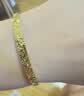 周六福碎冰冰银手镯女爆闪黄金色镯子生日礼物D1014856 58mm 约15g 实拍图