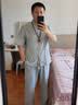 JEEP SPIRIT夏季短袖唐装男复古风中国风套装男装半袖居士服汉服茶服 灰色 M 100-120斤 晒单实拍图
