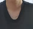 中国黄金蛇骨链银项链男士型男潮流款素链七夕情人节礼物送男友老公生日 【今/次日达】S925银蛇骨链-长45CM 实拍图