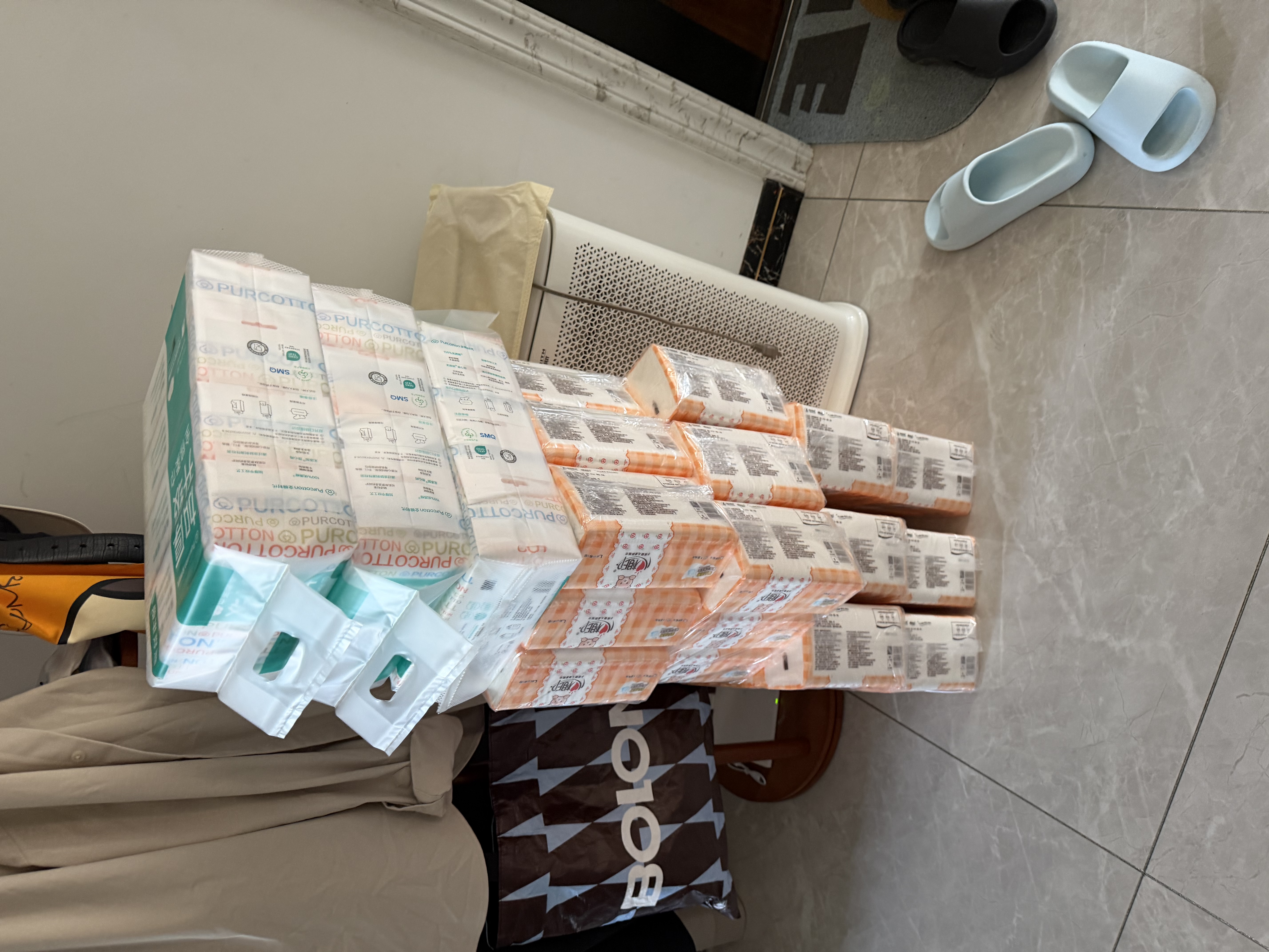 全棉时代洗脸巾80抽*12包加厚悬壁挂式100%纯棉柔巾一次性擦脸面巾20*20CM 实拍图