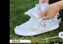 牧萌儿童雨鞋套男女童防水脚套防滑耐磨水鞋学生卡通雨靴 精灵兔 L 实拍图
