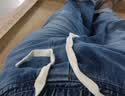 真维斯（Jeanswest）冰丝牛仔裤男款夏季薄款宽松直筒阔腿裤男生青少年男士浅蓝色裤子 实拍图