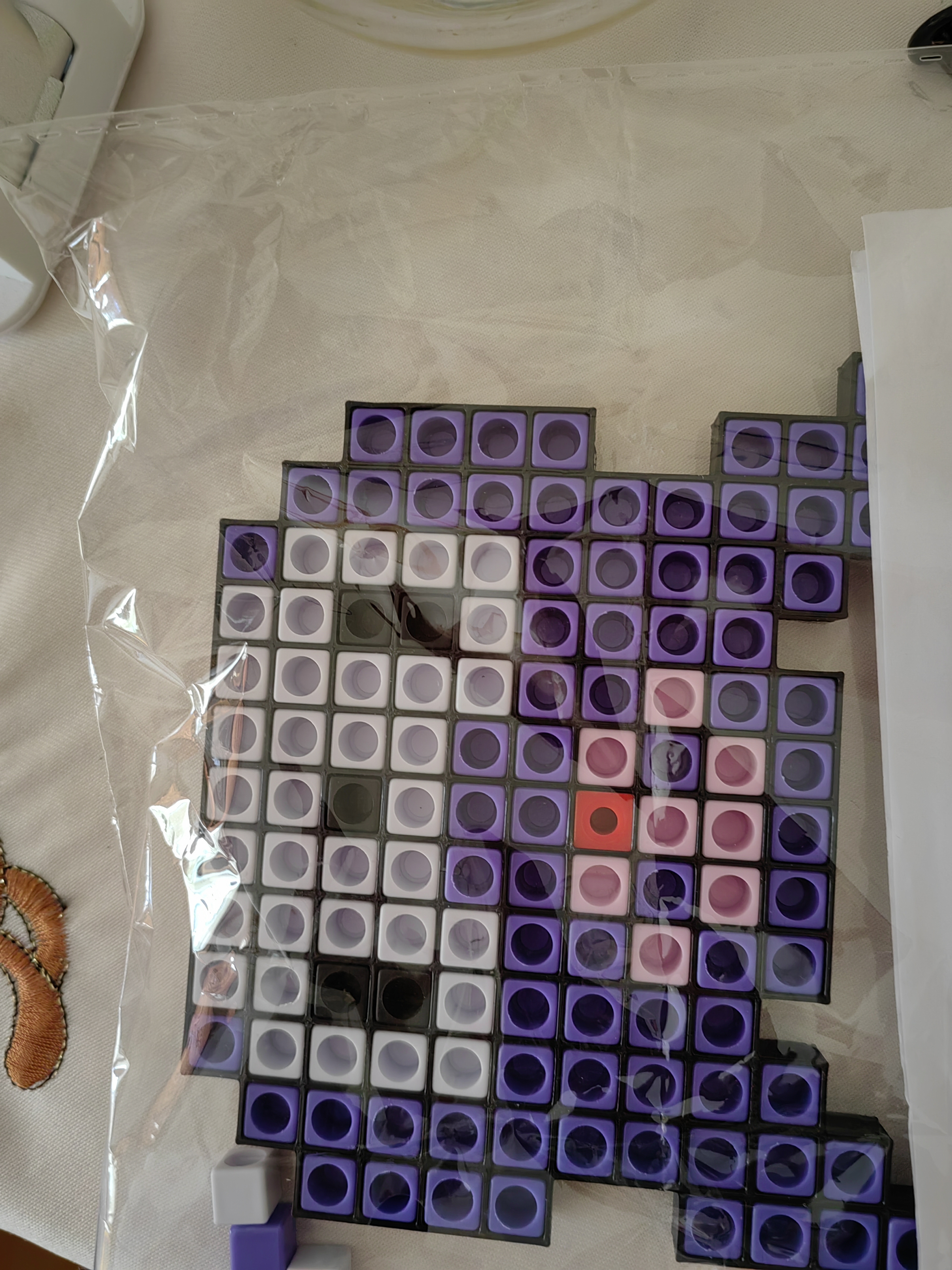尚美贝贝儿童敲拼豆豆玩具套装手工diy材料包益智拼装搭男孩女孩生日礼物 实拍图