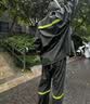 天堂伞 户外雨衣雨披单人分体套装 春亚纺双层电动电瓶摩托车 藏青2XL码 实拍图