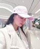 玉柳缘 棒球帽子女冬夏天韩版潮时尚鸭舌帽休闲太阳帽百搭刺绣防晒帽户外运动登山遮阳帽学生情侣字母帽 粉色 头围大小可调节 实拍图