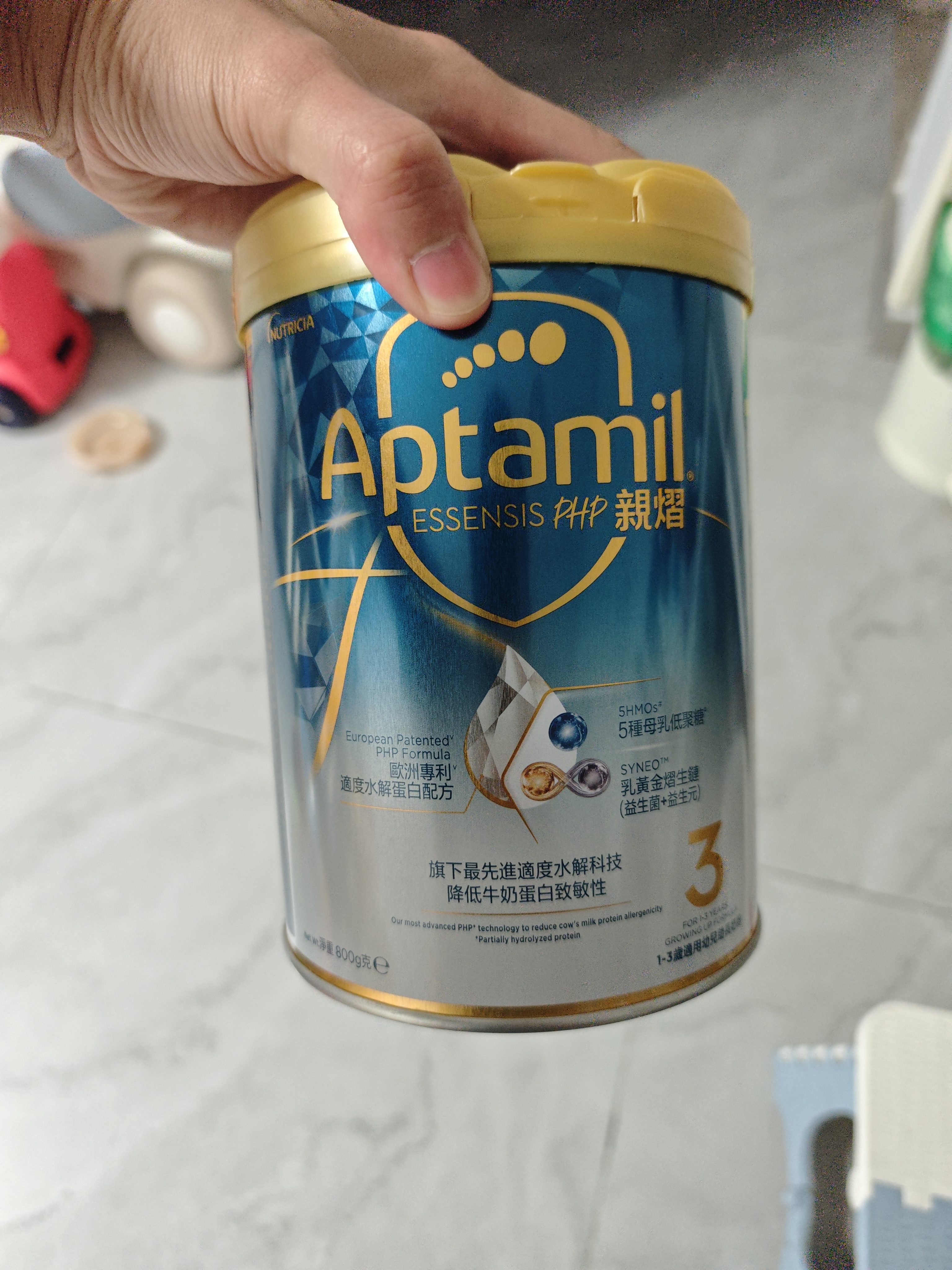 爱他美（Aptamil）【奇迹白罐5HMO】亲熠外文版 适度水解婴幼儿配方益生菌低敏奶粉 奇迹白3段【新版5HMO】 800g*1罐 【全段有货】 实拍图