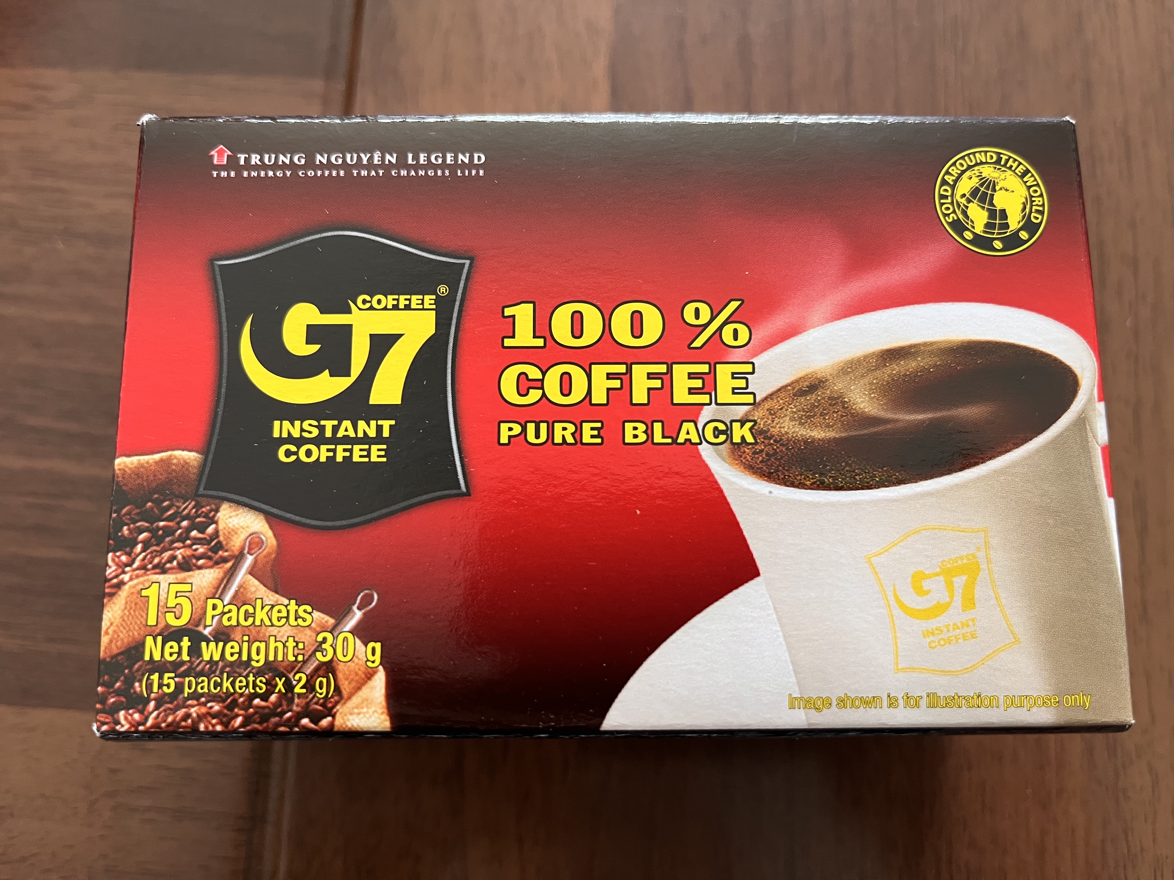 中原（TRUNG NGUYEN）G7美式黑咖啡速溶无蔗糖0脂肪 越南进口健身咖啡粉30g（2g*15包） 实拍图