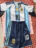 2026美加墨世界杯巴西10号主场足球服内马儿球衣速干儿童运动套装 2026世界杯阿根廷主场梅西10号 （不含袜） 28码【建议身高150-155CM】 实拍图