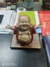 中式禅意喜迎天下笑佛摆件陶瓷弥勒佛客厅玄关装饰品乔迁开业礼物 大号【红色-喜迎天下】+胡桃底座+礼盒 晒单实拍图
