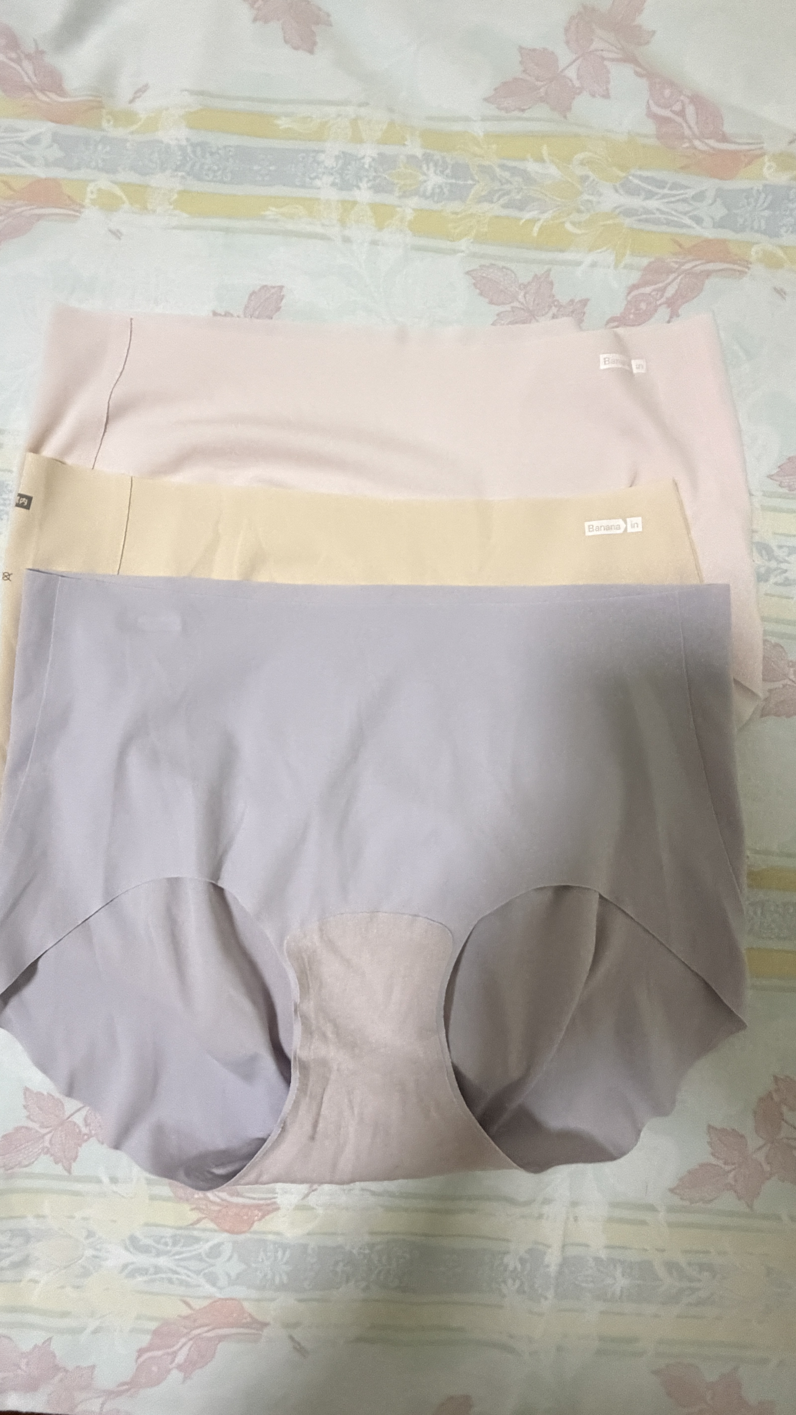 蕉内银皮308P女士内裤10A抗菌无痕隐形夏季薄款瑜伽运动防夹臀三角3件 实拍图