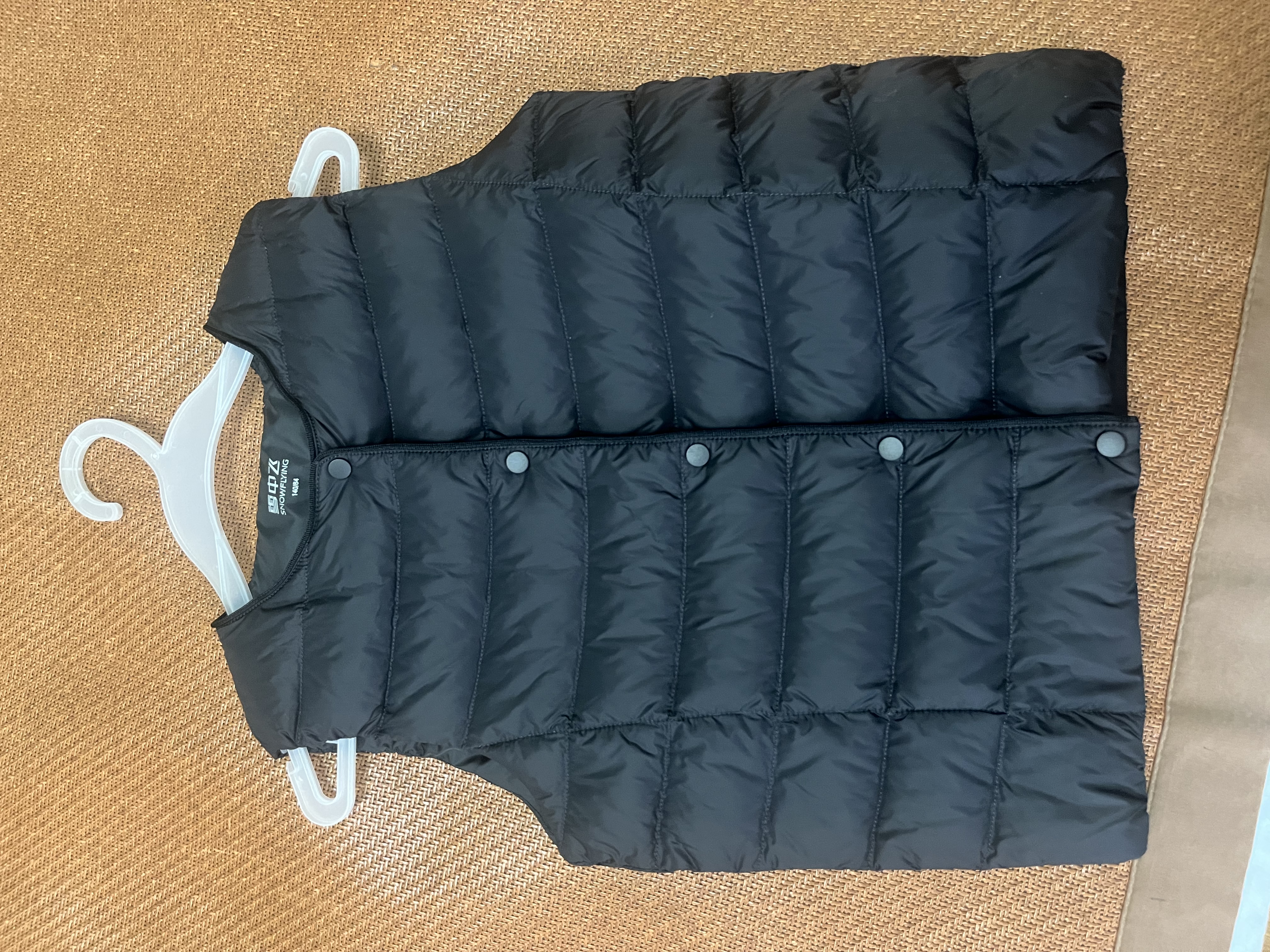 雪中飞女式内穿马甲26新款休闲百搭运动多彩时尚秋羽绒马甲外套 宝石黑|8086|童马甲 68 /140 实拍图