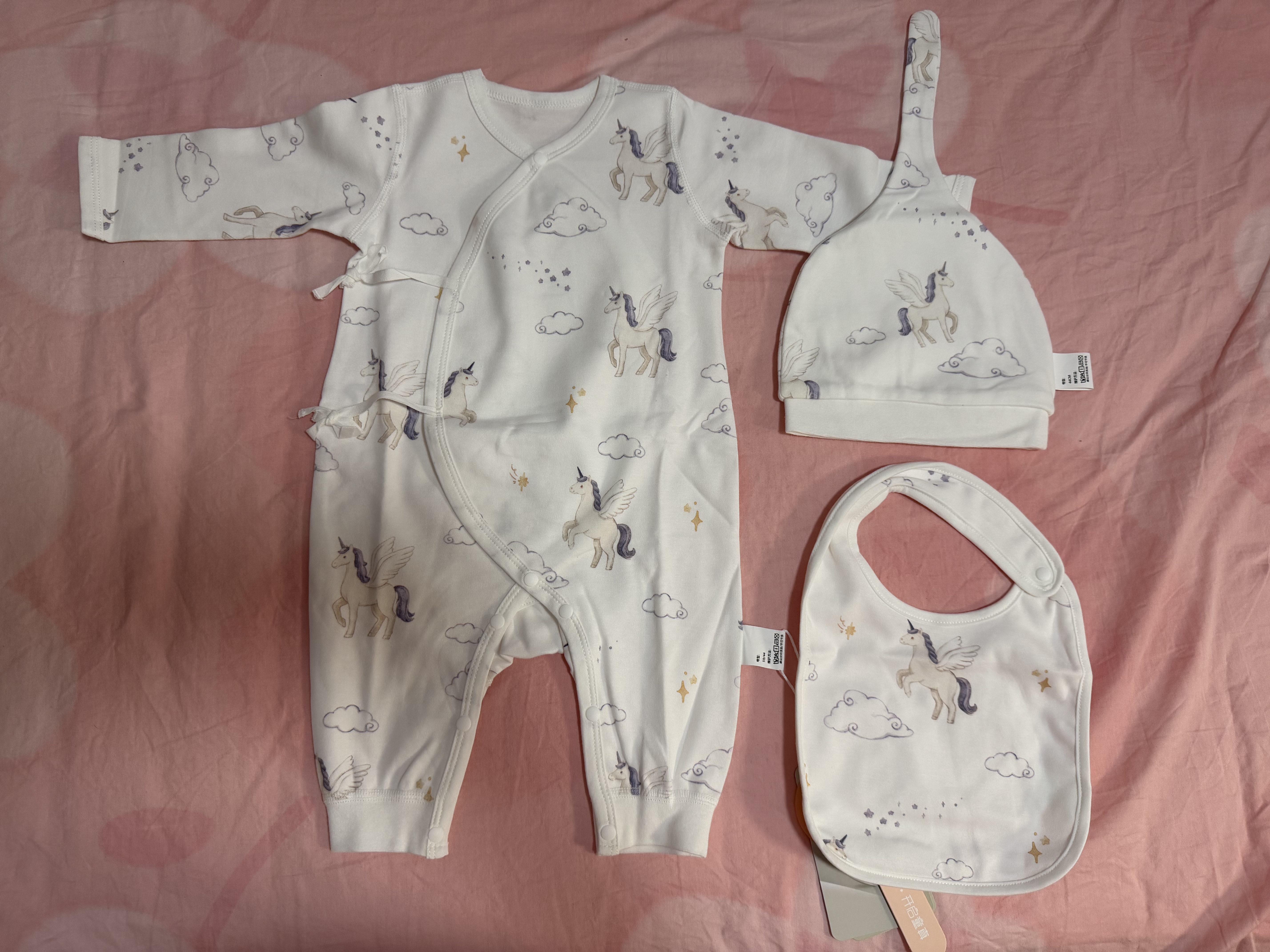 欢喜小熊孕妈有礼新生儿连体衣纯棉四季款婴儿衣服蝴蝶衣哈衣宝宝春秋爬服 实拍图