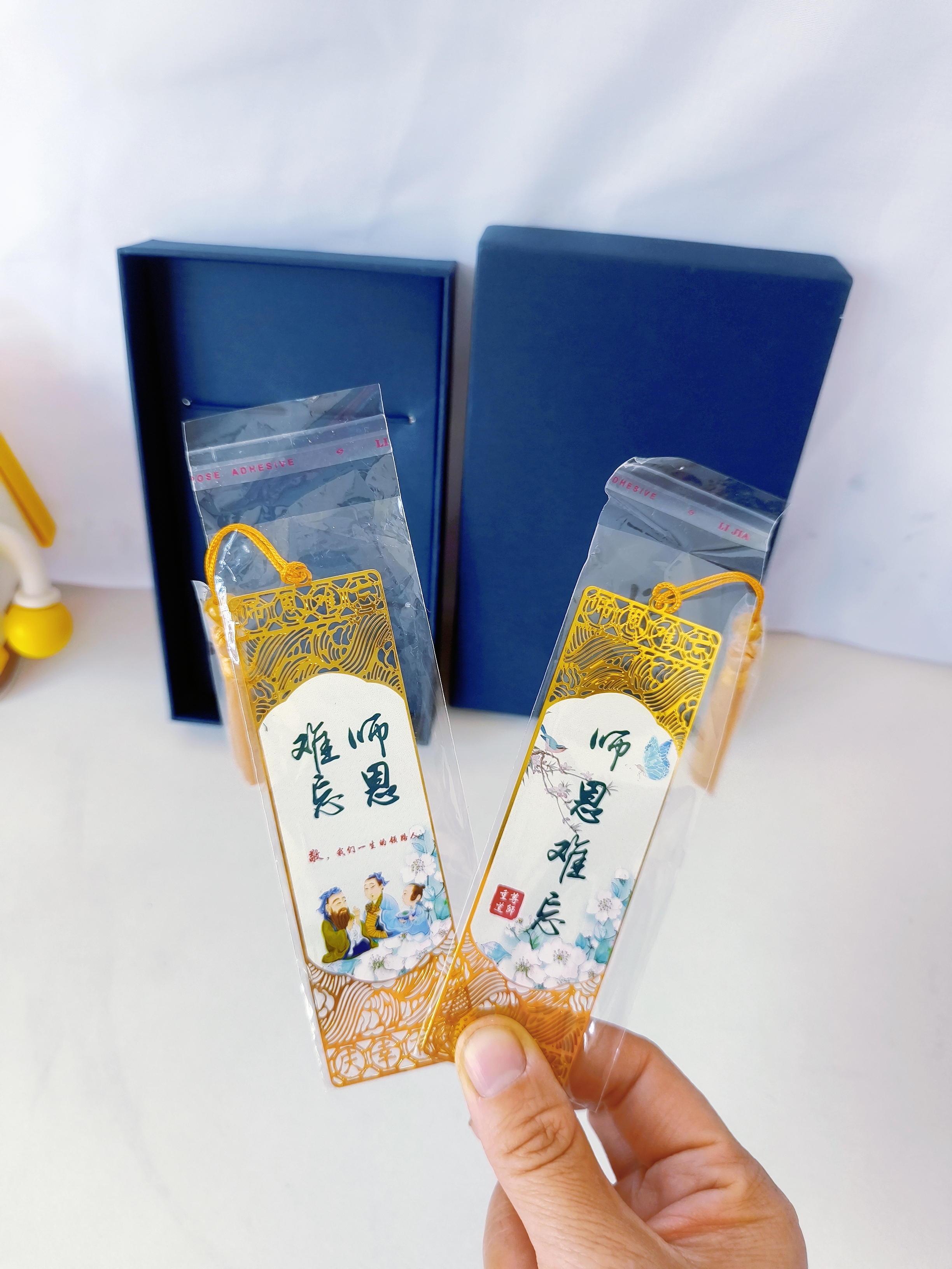 嘉然恒中秋节礼物送男女老师高档实用有纪念意义古风文创黄铜师恩书签礼盒谢师宴高级轻奢伴手礼 实拍图