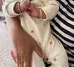 爱宝适婴儿连体衣a类纯棉春秋宝宝爬服外出服和尚服彩虹熊66cmT214 实拍图