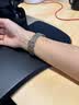 ROMISS适用于iwatch苹果手表表带apple watch S11/10/9/8/7表带意大利荔枝纹真皮腕带高级感轻奢手表链 大象灰（小蛮腰女款） (S) 40/41/42表盘通用-银色表扣 实拍图