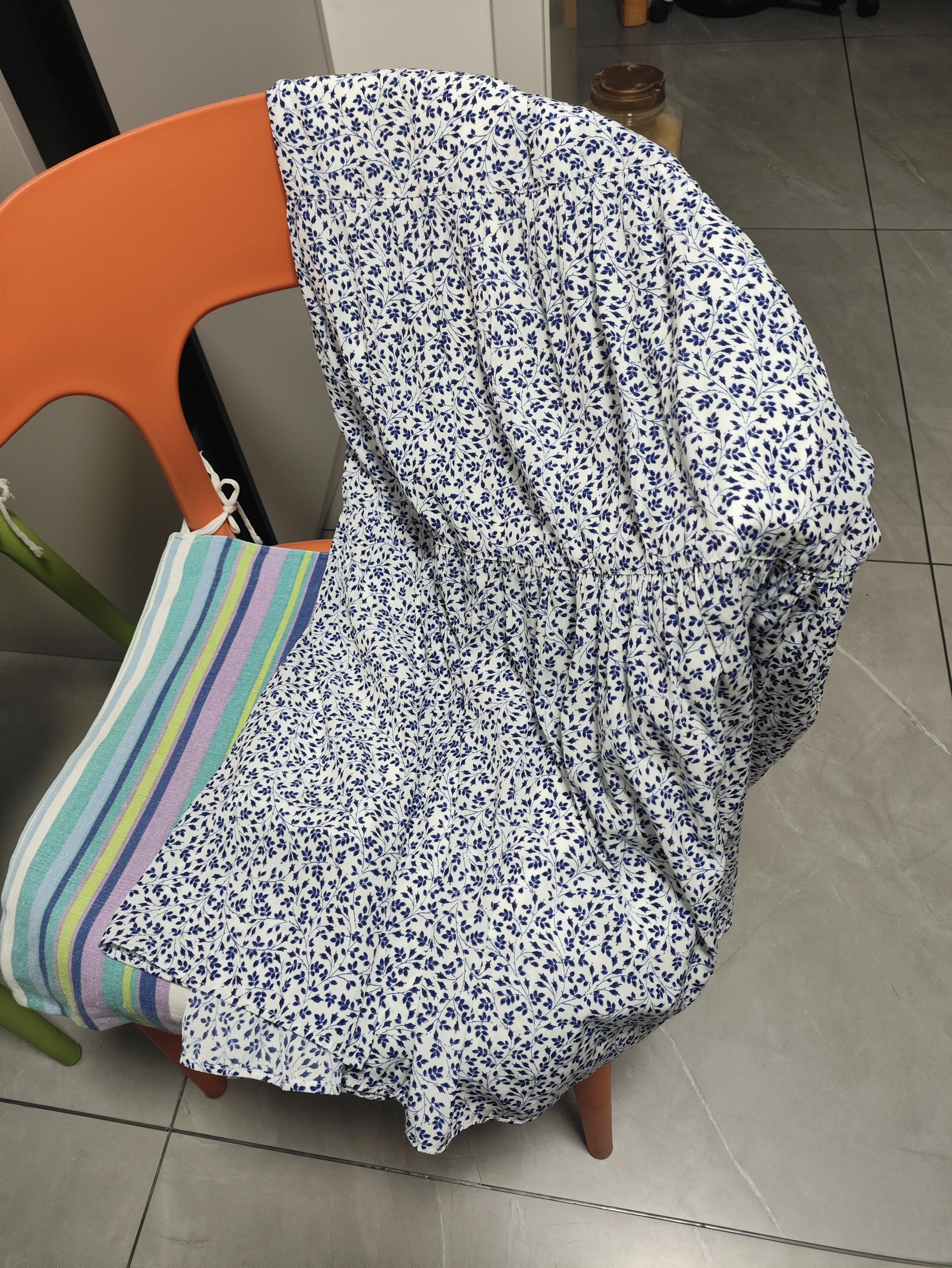 优衣库层叠长裙/常规款女装半身裙484822 65 宝蓝色 2XL 实拍图
