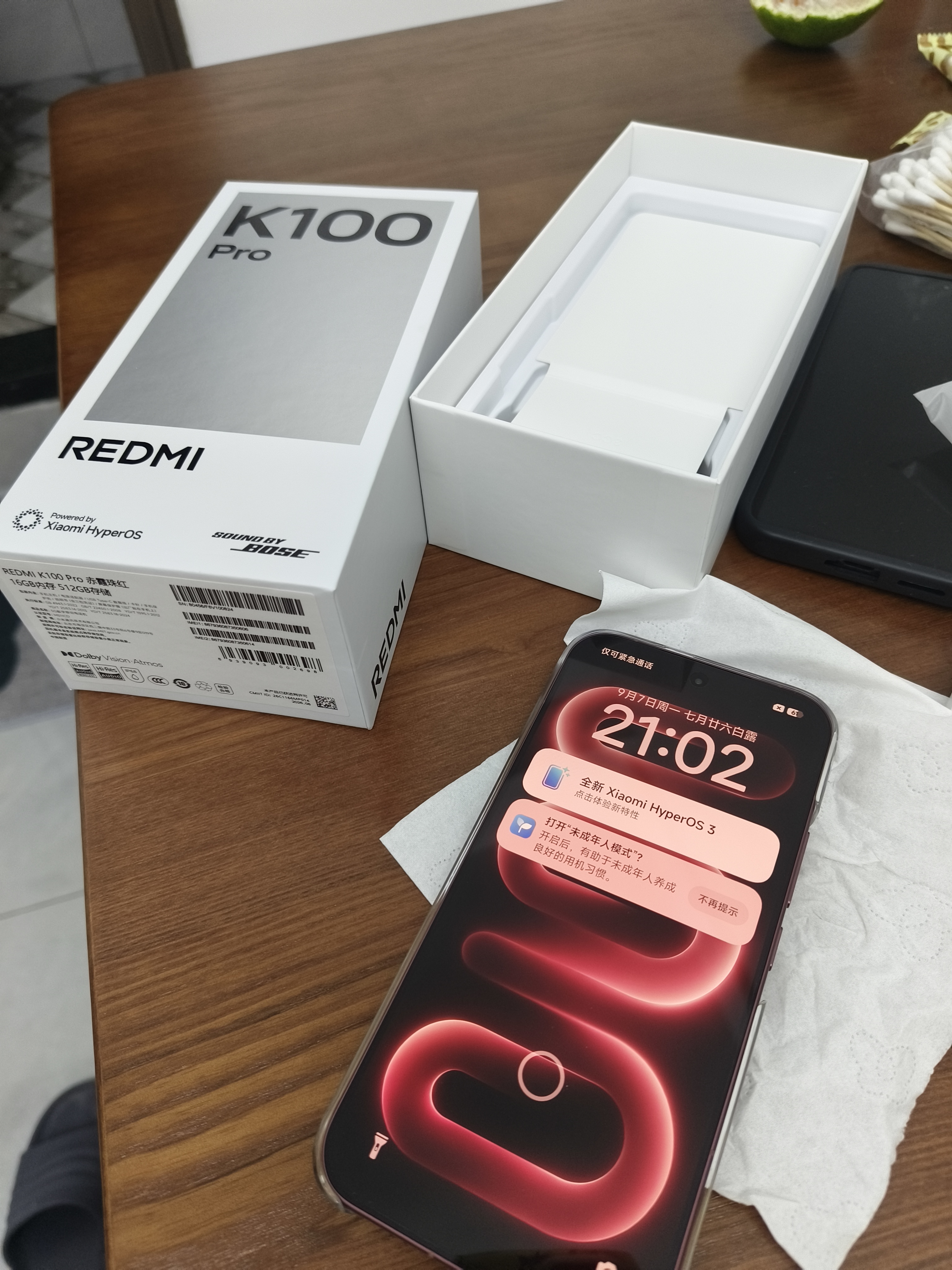 小米REDMI K100 Pro 第五代骁龙8至尊版VSeries 185Hz高刷 2亿像素红米5G学生手机赤霞珠红 16GB+512GB 实拍图
