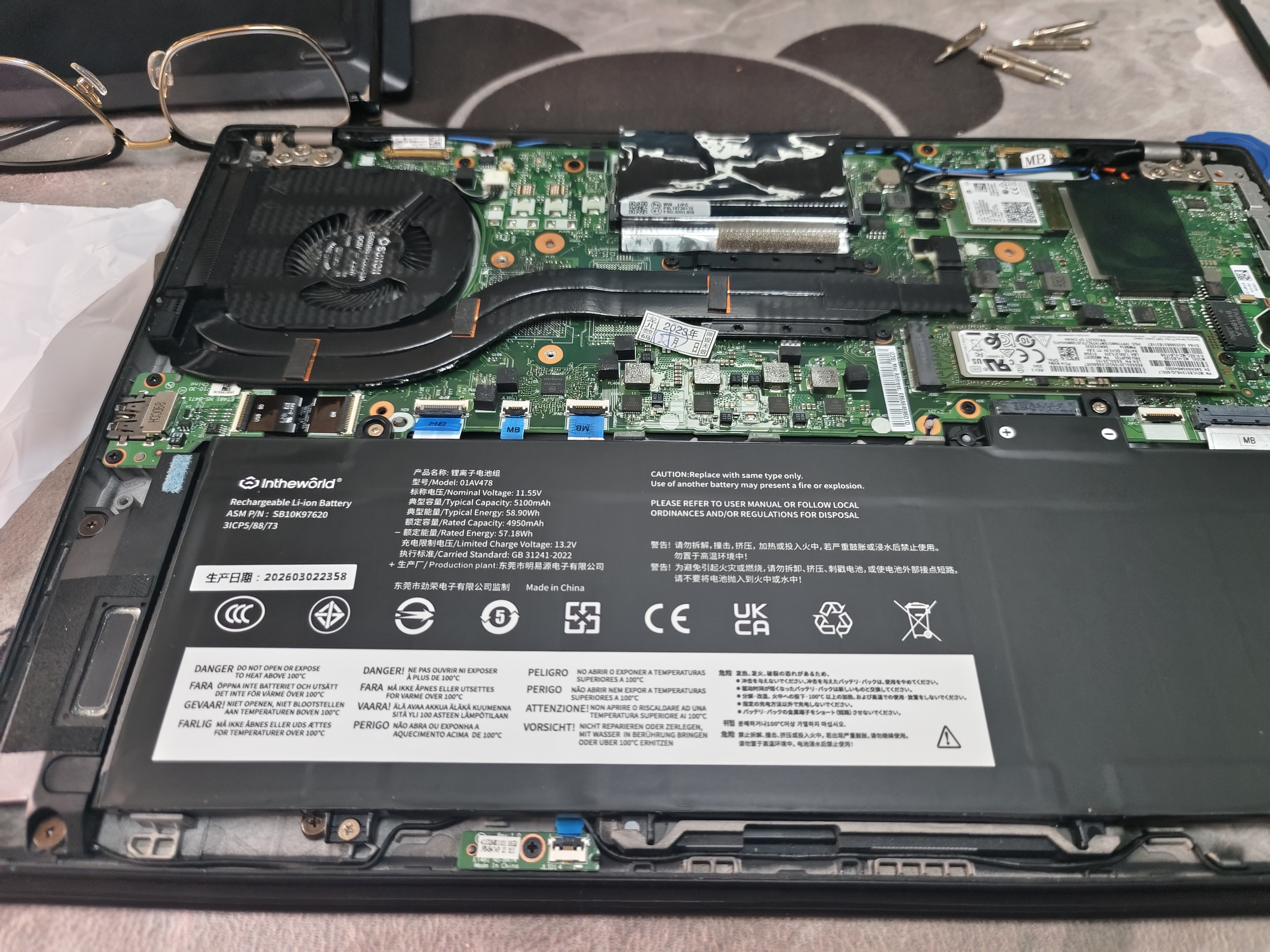 极川 适配联想ThinkPad T480S笔记本电池01AV478 L17L3P71 TP00092A电脑电池内置更换5100mAh 实拍图
