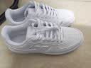 特步板鞋男鞋运动鞋夏季空军一号百搭小白鞋透气耐磨防滑黑色休闲鞋女 特步白【女款革面】 38 脚长24cm( 新法码38.5) 实拍图