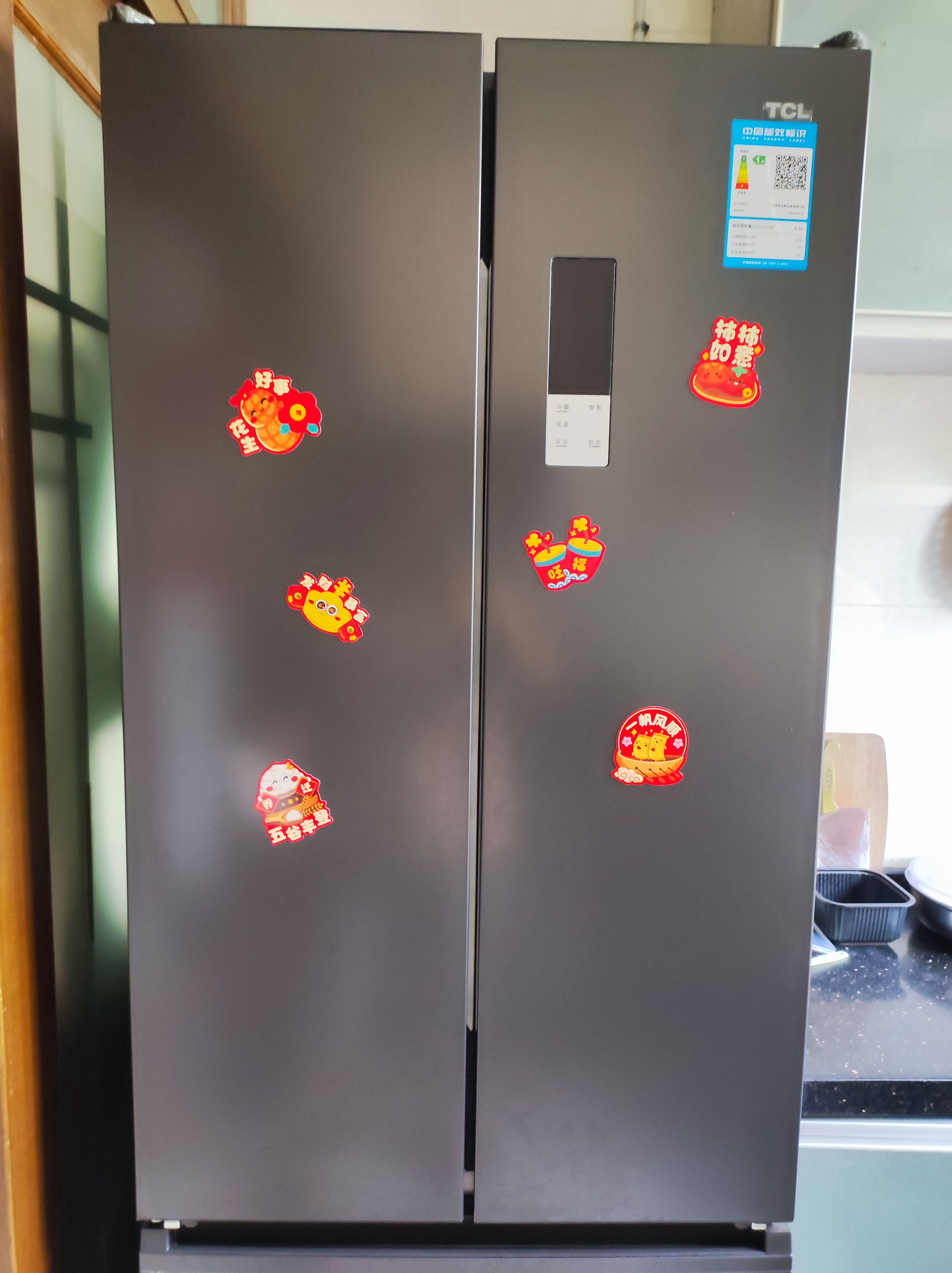TCL405L法式多门冰箱超窄小户型精储家用电冰箱超薄风冷无霜一级能效双变频出租房R405V5-D国家补贴 实拍图