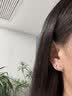 戚小米爆闪S形999足银针圆头耳钉女睡觉免摘耳环养耳洞螺丝拧扣耳饰品 【999银针】3mm双圆头耳钉一对 实拍图