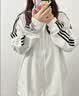 adidas通勤百搭经典休闲运动连帽夹克外套男女春夏阿迪达斯三叶草 亮白   XS 实拍图