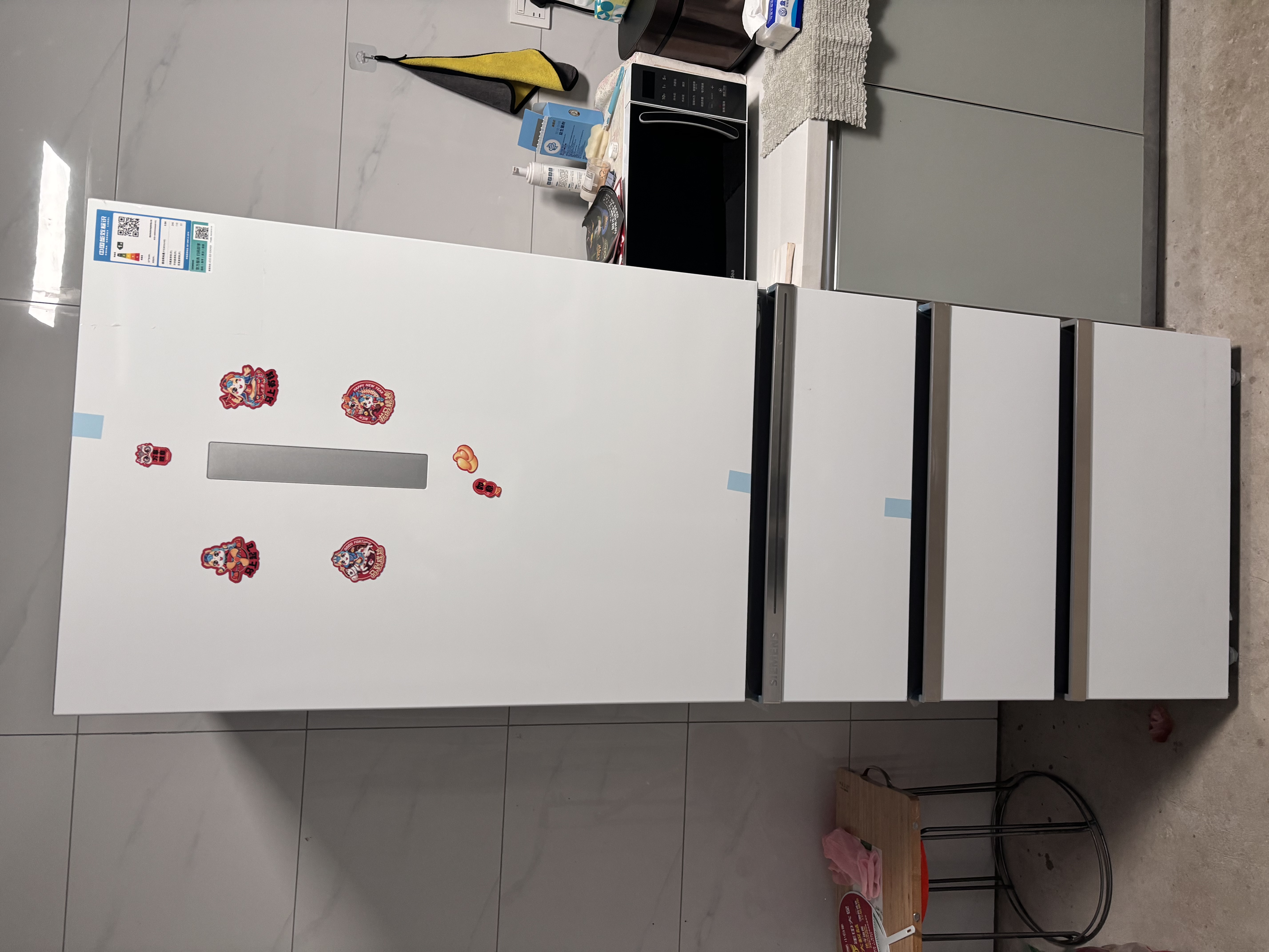 西门子（SIEMENS）406升独立式D3多门冰箱变频冰箱 大容量 65.5cm宽占地小 百变储鲜 灵活嵌入 小户型 白色 白色KG402051VC 实拍图