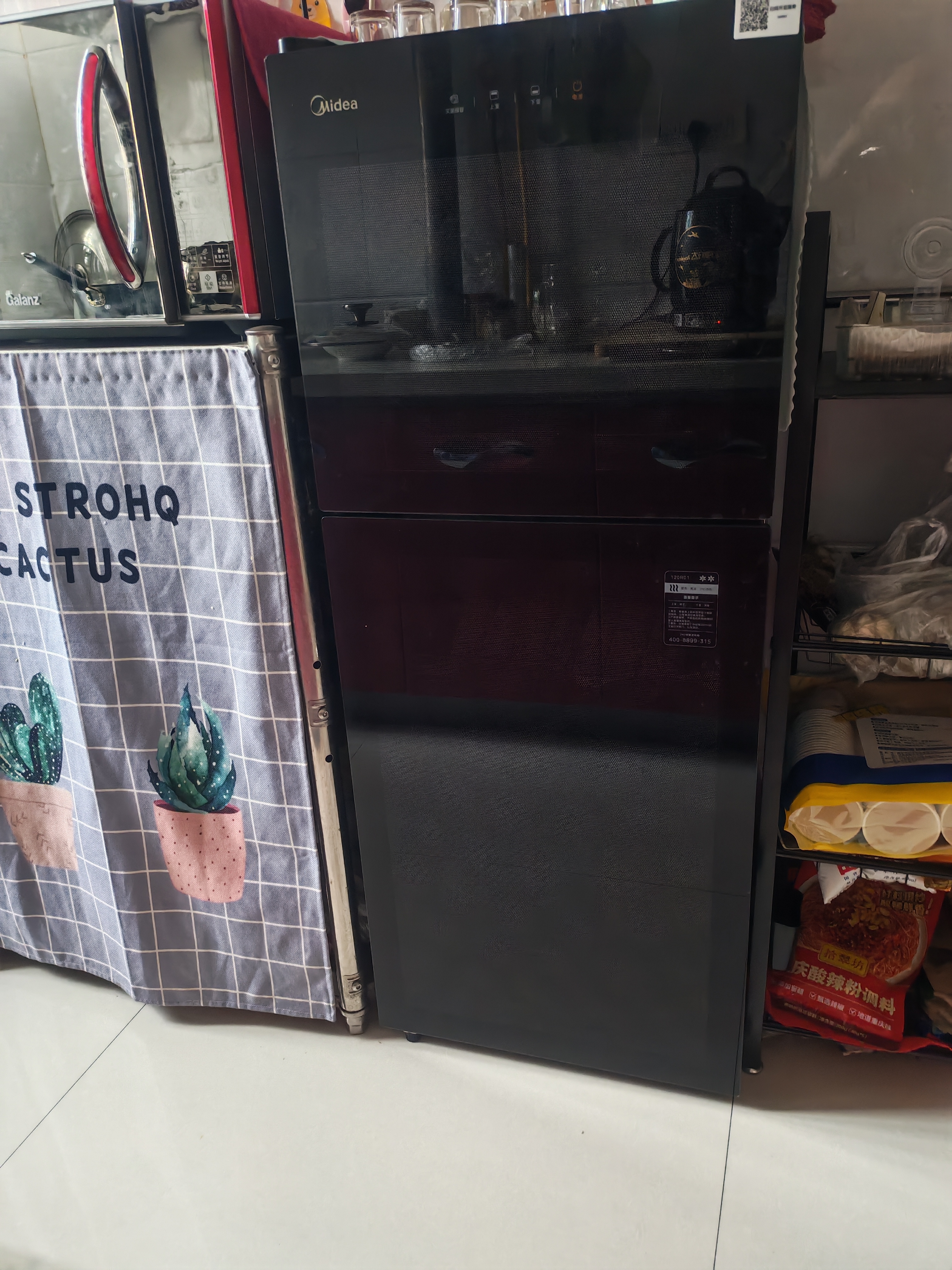 美的（Midea）立式消毒柜120L 家用商用二星级消毒上下双门独立控制 五层碗筷餐具奶瓶碗柜 120R01 实拍图