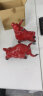 木客 创意陶瓷红色牛摆件家居客厅办公桌面招财装饰品吉祥物生肖摆设书房工艺品摆件 势不可挡-红色 实拍图